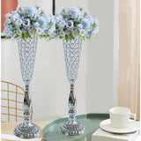 Beautiful Crystal Flower Vase 2 Pcs Set