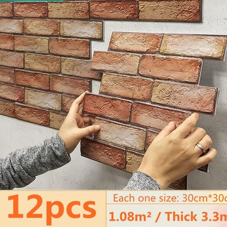 3D Brick Wall Sticker